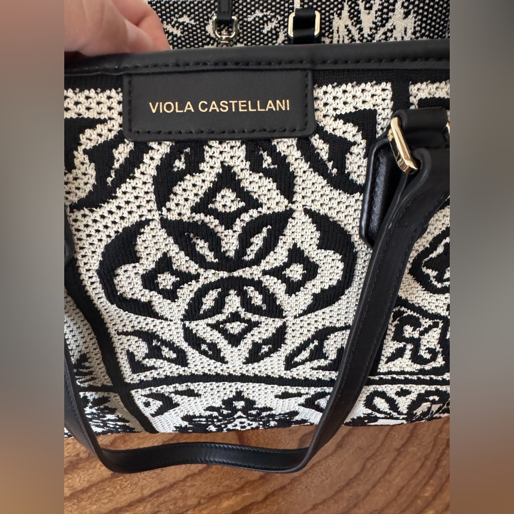 Viola Castellani Italian Leather Woven Tote Bag | Made in Italy